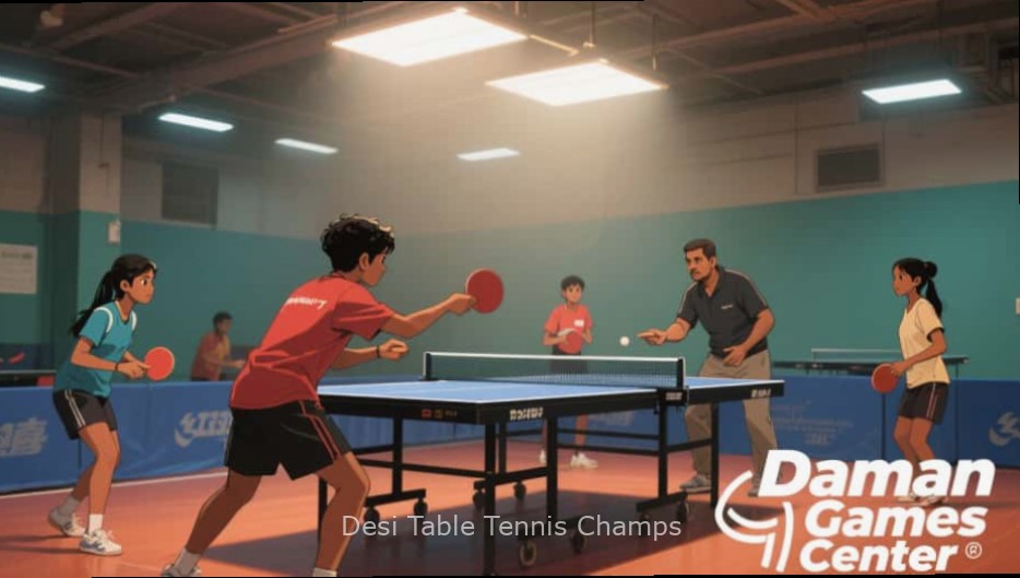 Desi Table Tennis Champs Characters Desi Table Tennis Champs character selection screen showing diverse Indian characters in traditional attire
